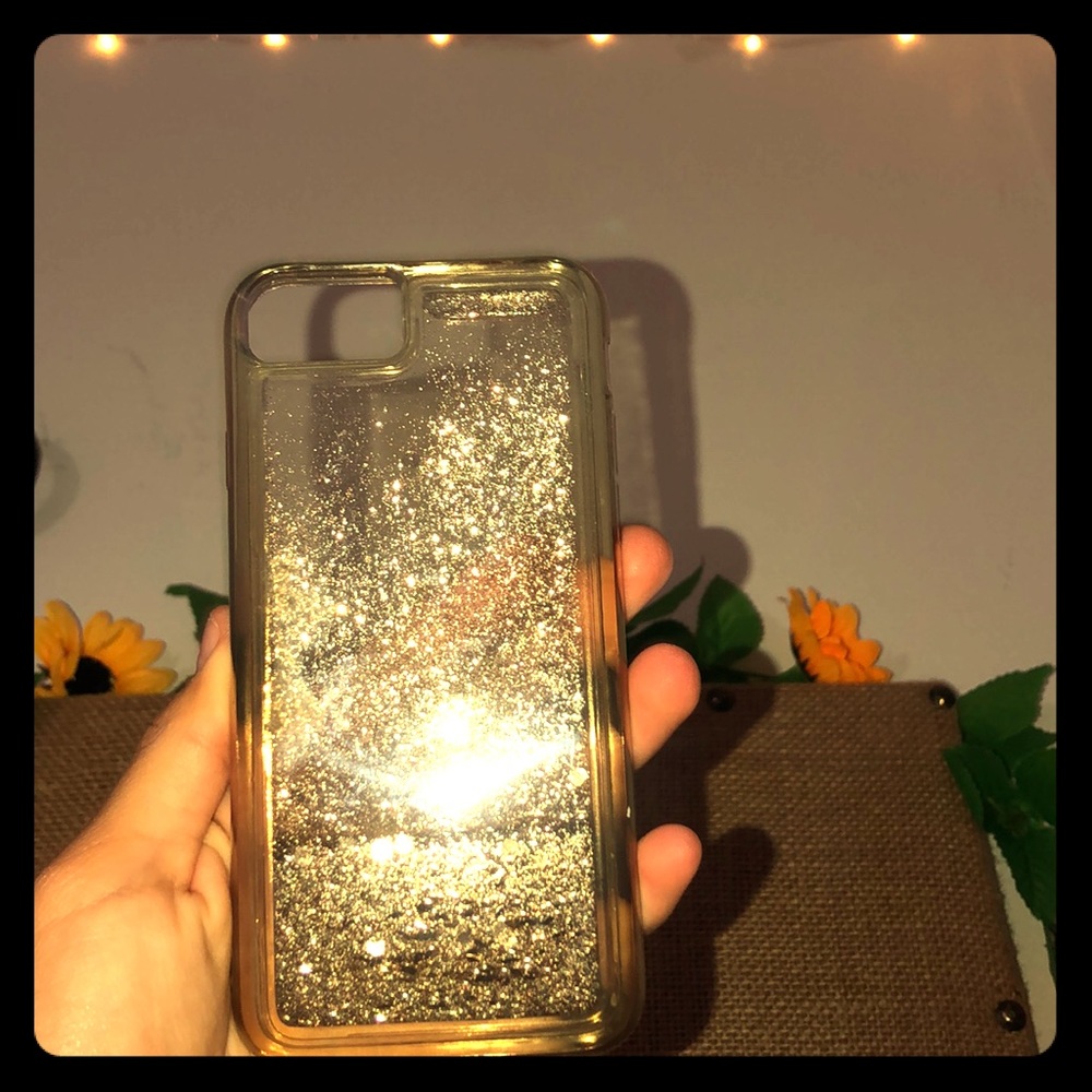 Liquid Gold Glitter iPhone 7 case